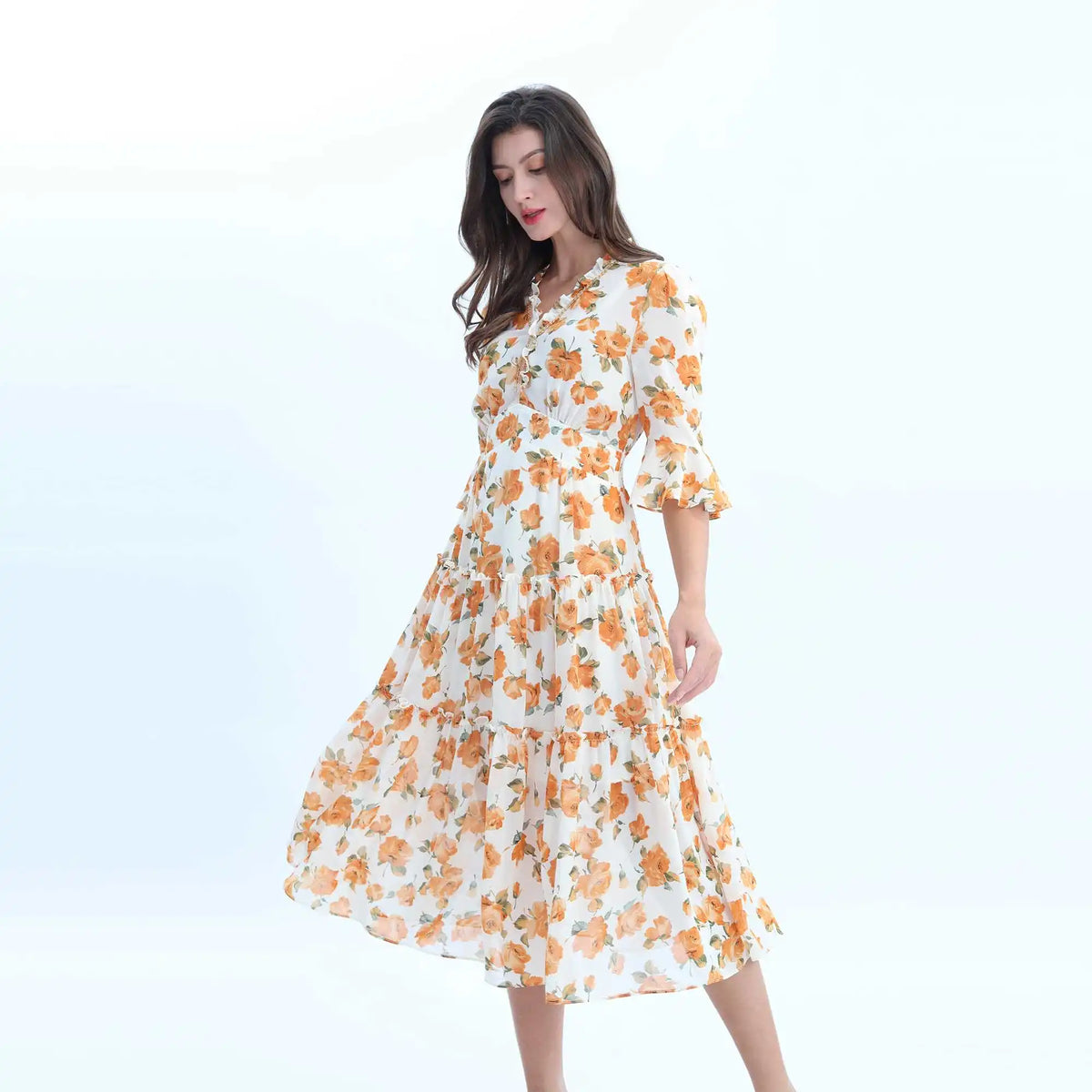 Floral Elegant Dress For Women Image