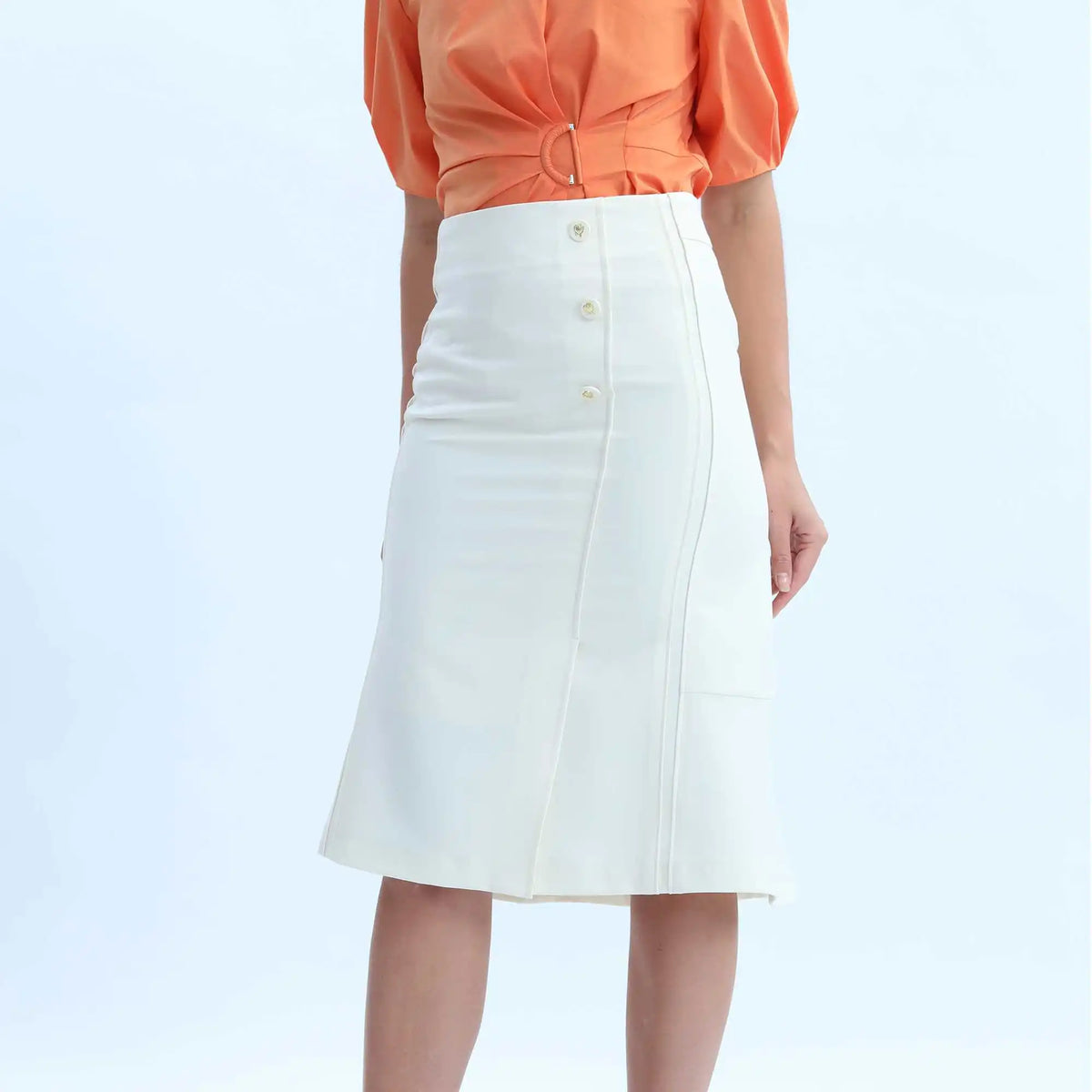 Fish Elegant Skirt For Women M Off White M,71.5,73,,95 Image