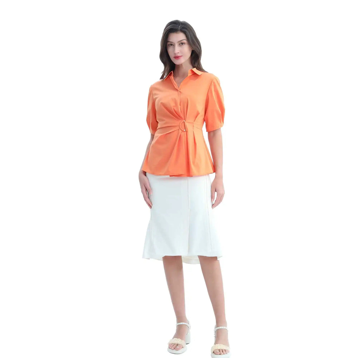 Fish Elegant Skirt For Women XL Off White XL,74.5,81,,103 Image