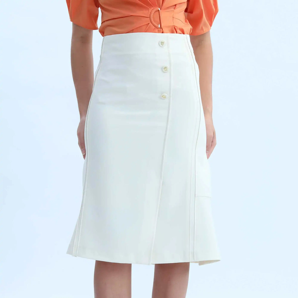 Fish Elegant Skirt For Women S Off White S,70,69,,91 Image