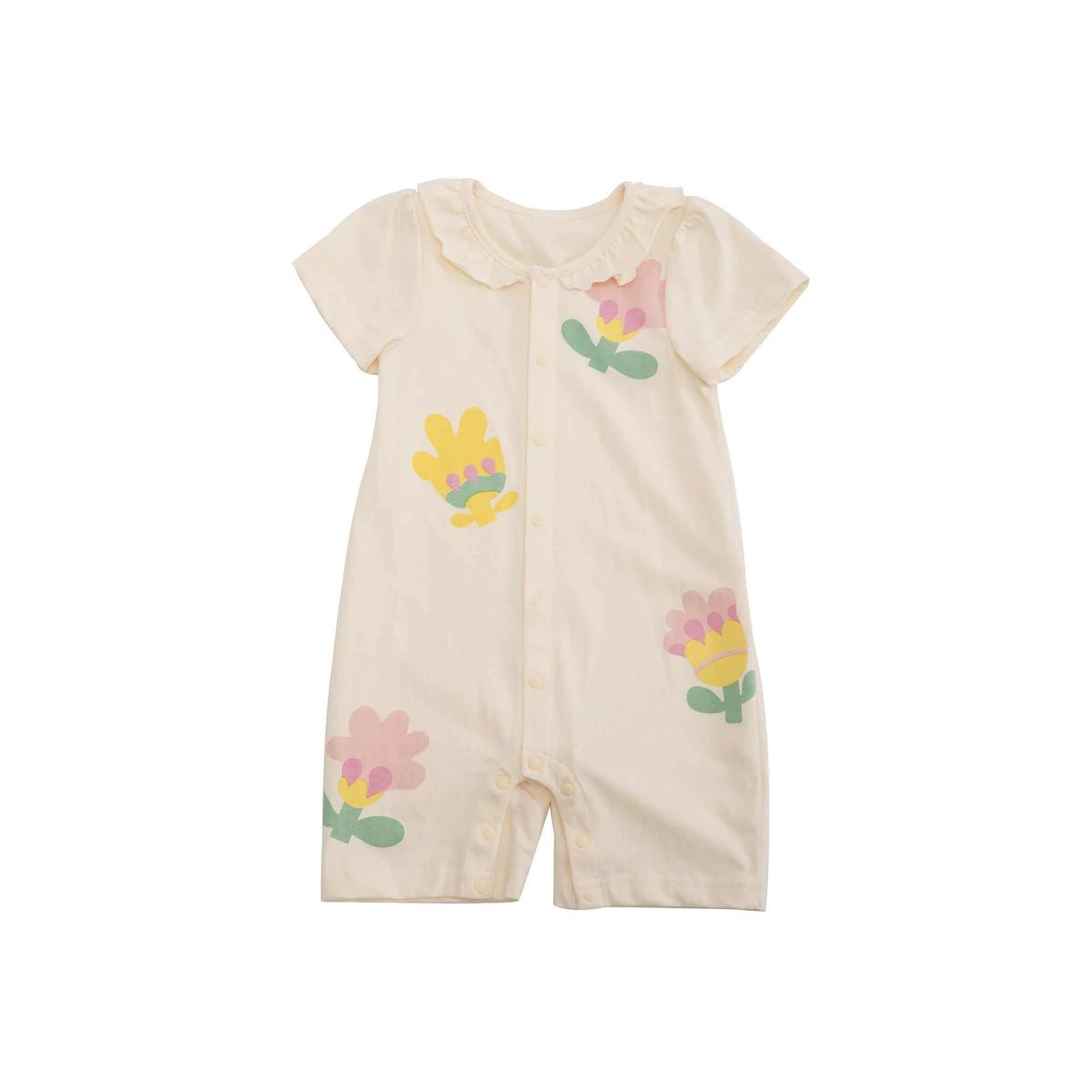 floral casual romper for baby girl image