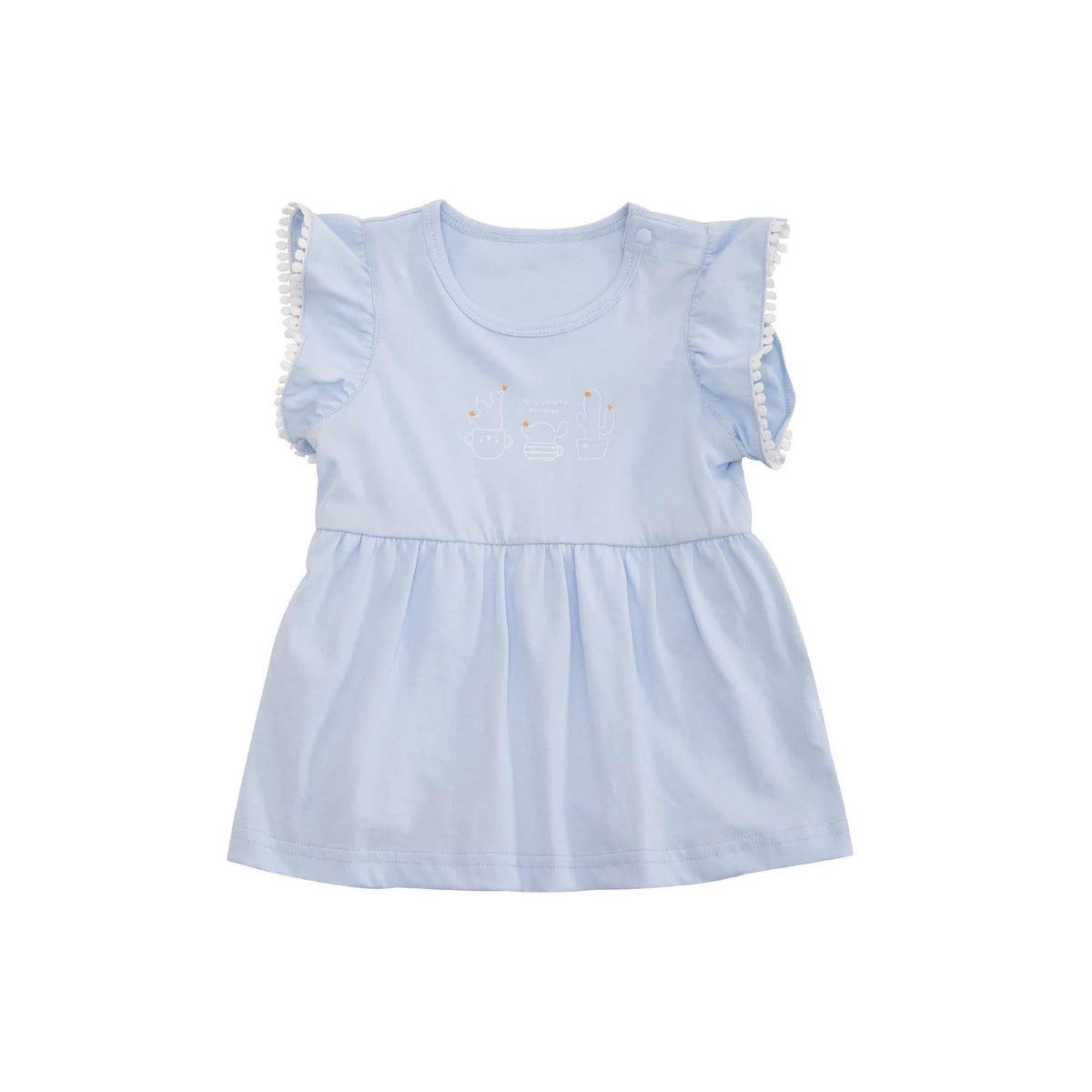 Printed Casual Romper For Baby Girl 59 | 3-6M Light Blue 59 | 3-6M,46,50,4.5,46 Image