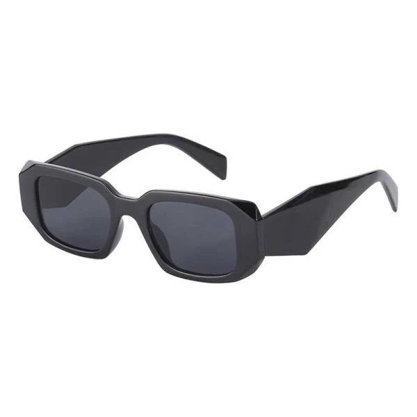 نظارة شمس انيقة بعدسات مستطيلة للحماية من الاشعة فوق البتصميم فينتاج وشنبر نظارة مربع 