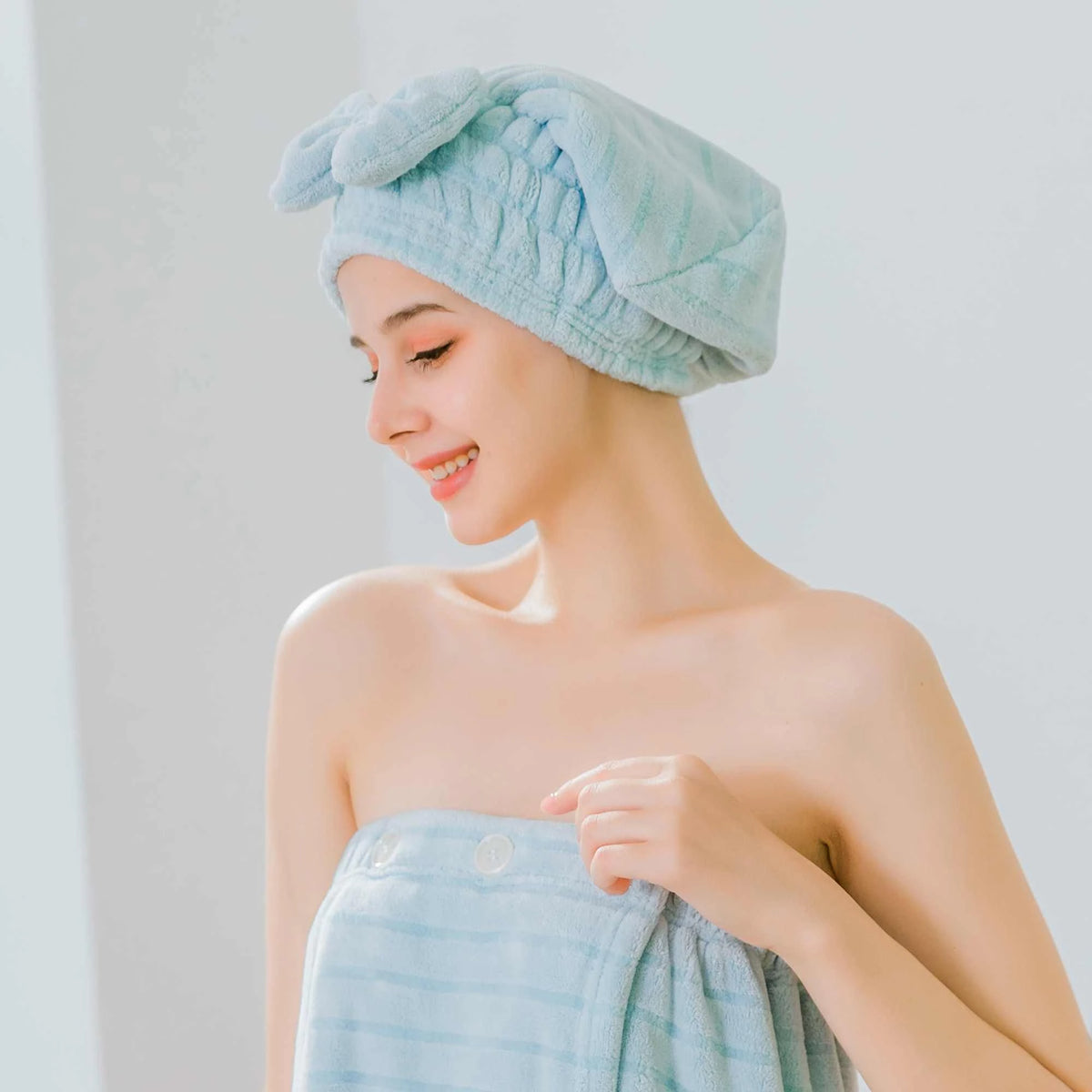 adult hair drying cap image