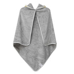 Free Gray Bath/swimming towel with a head cover for kids Image
