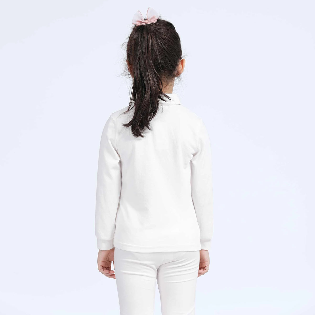 Plain Polo Shirt for Girls 4 | 7-8 Y White 4 | 7-8 Y,48.5,71,43, Image