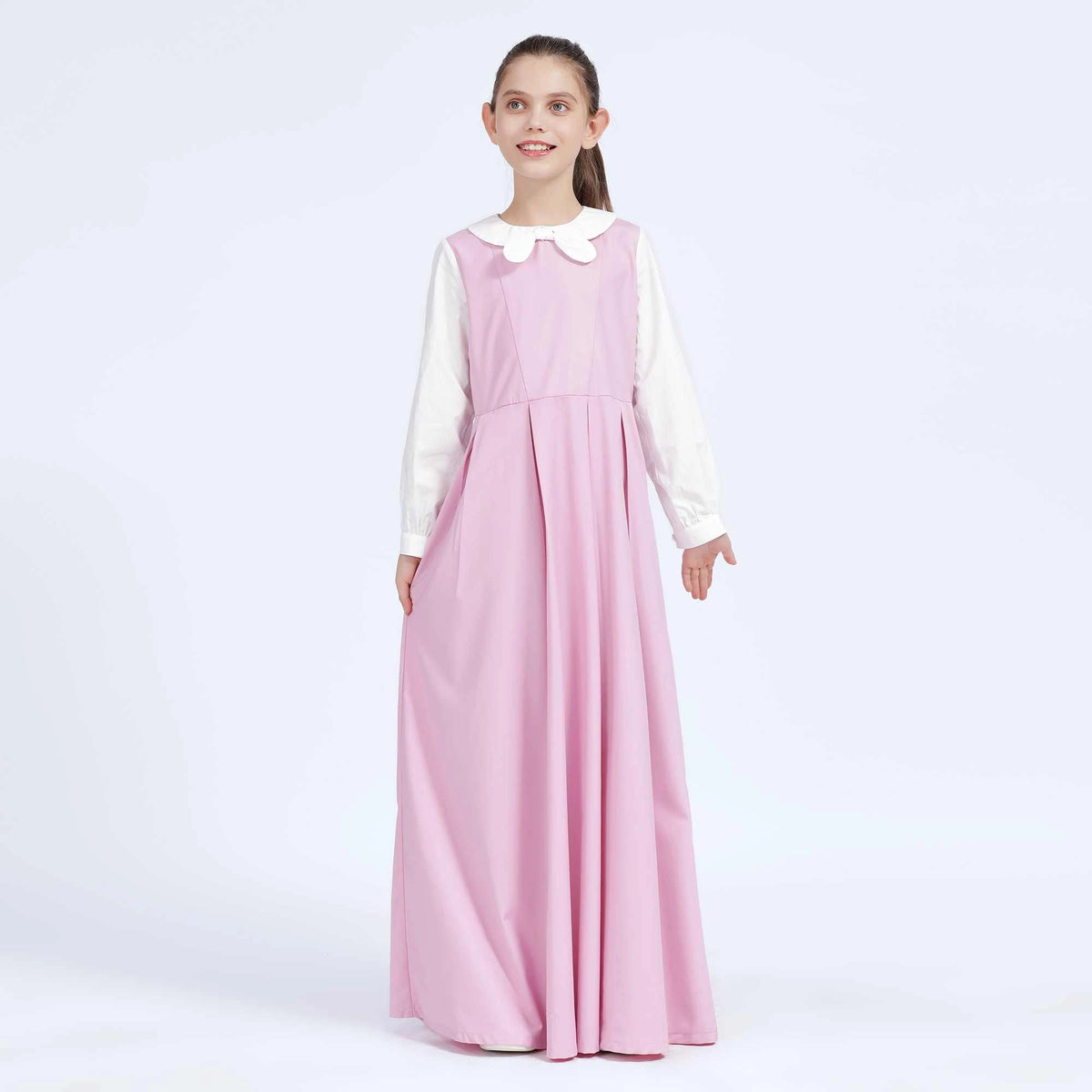 Color-Blocked Dress for Girls 44XL | 9-10 Y Pink 44XL | 9-10 Y,35.5,83,55.5, Image