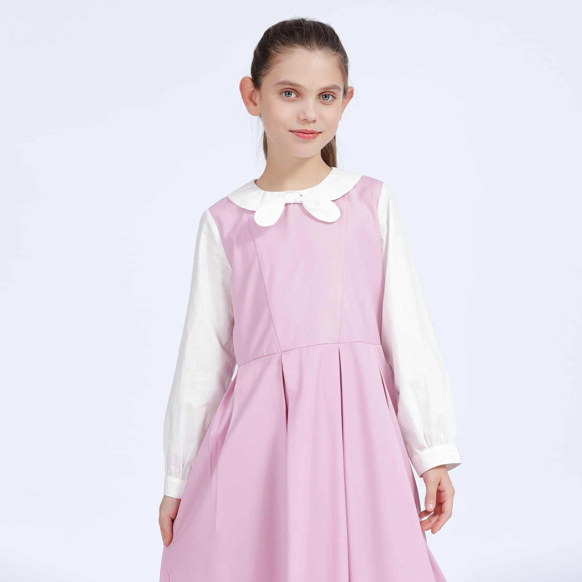 Color-Blocked Dress for Girls 44S | 9-10 Y Pink 44S | 9-10 Y,31,74,45, Image