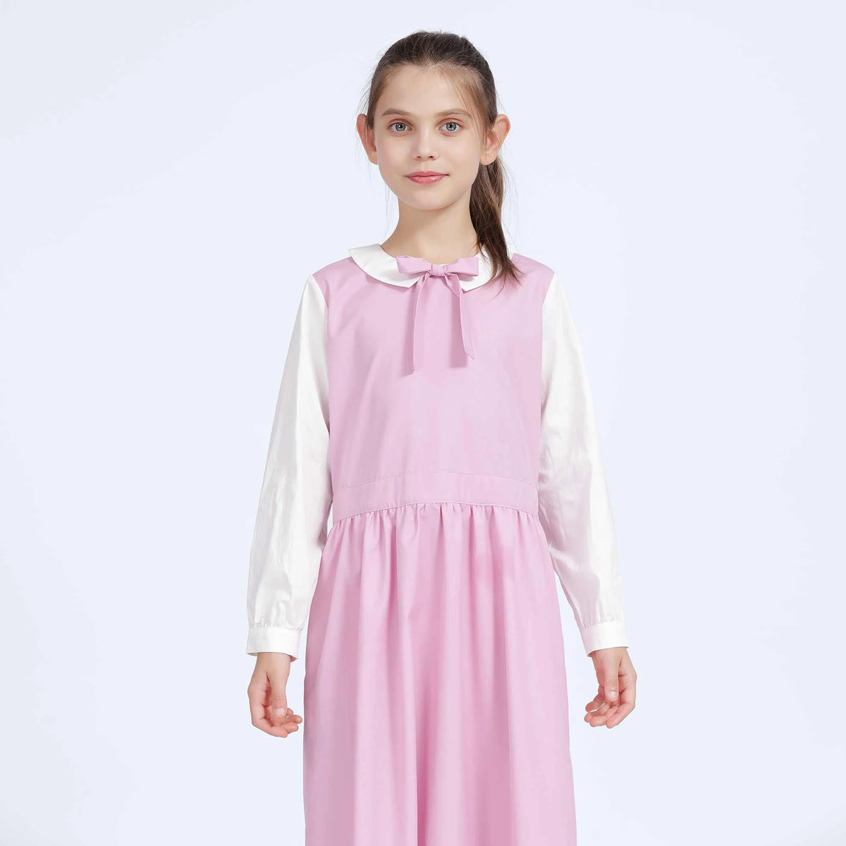 Color-Blocked Dress for Girls 44S | 9-10 Y Pink 44S | 9-10 Y,112,82,45,74 Image