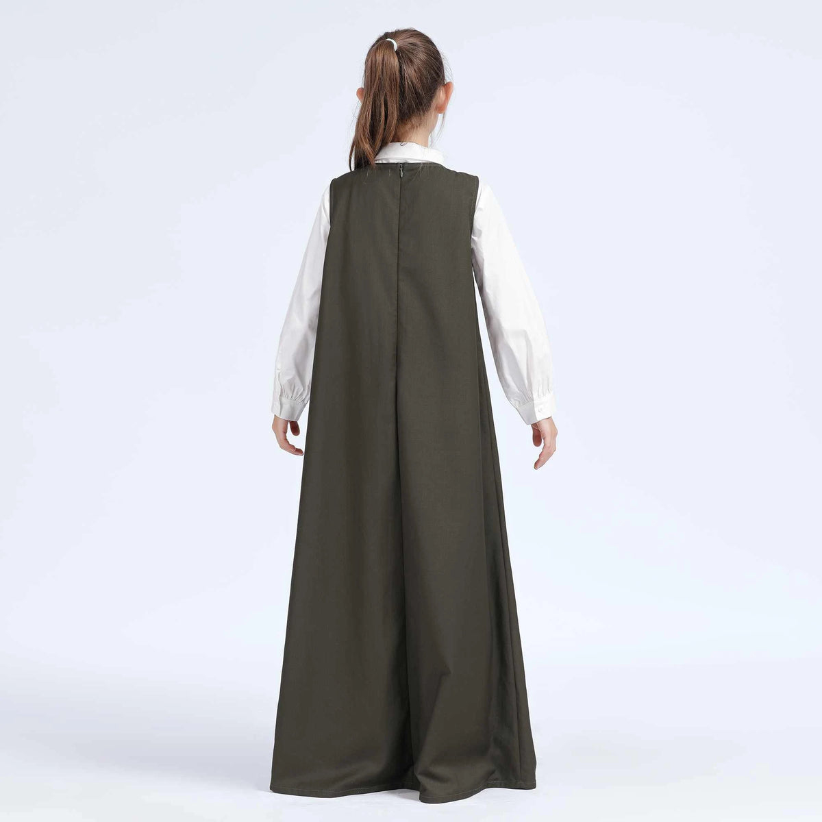 Plain Dress for Girls 48XL | 11-12 Y Army Green 48XL | 11-12 Y,122,96,, Image