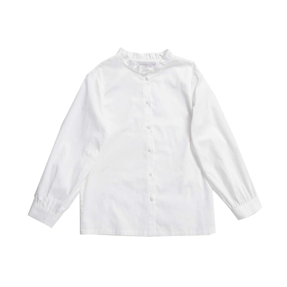 Plain Shirt for Girls XS | 11-12 Y White XS | 11-12 Y,51,76,41.5, Image