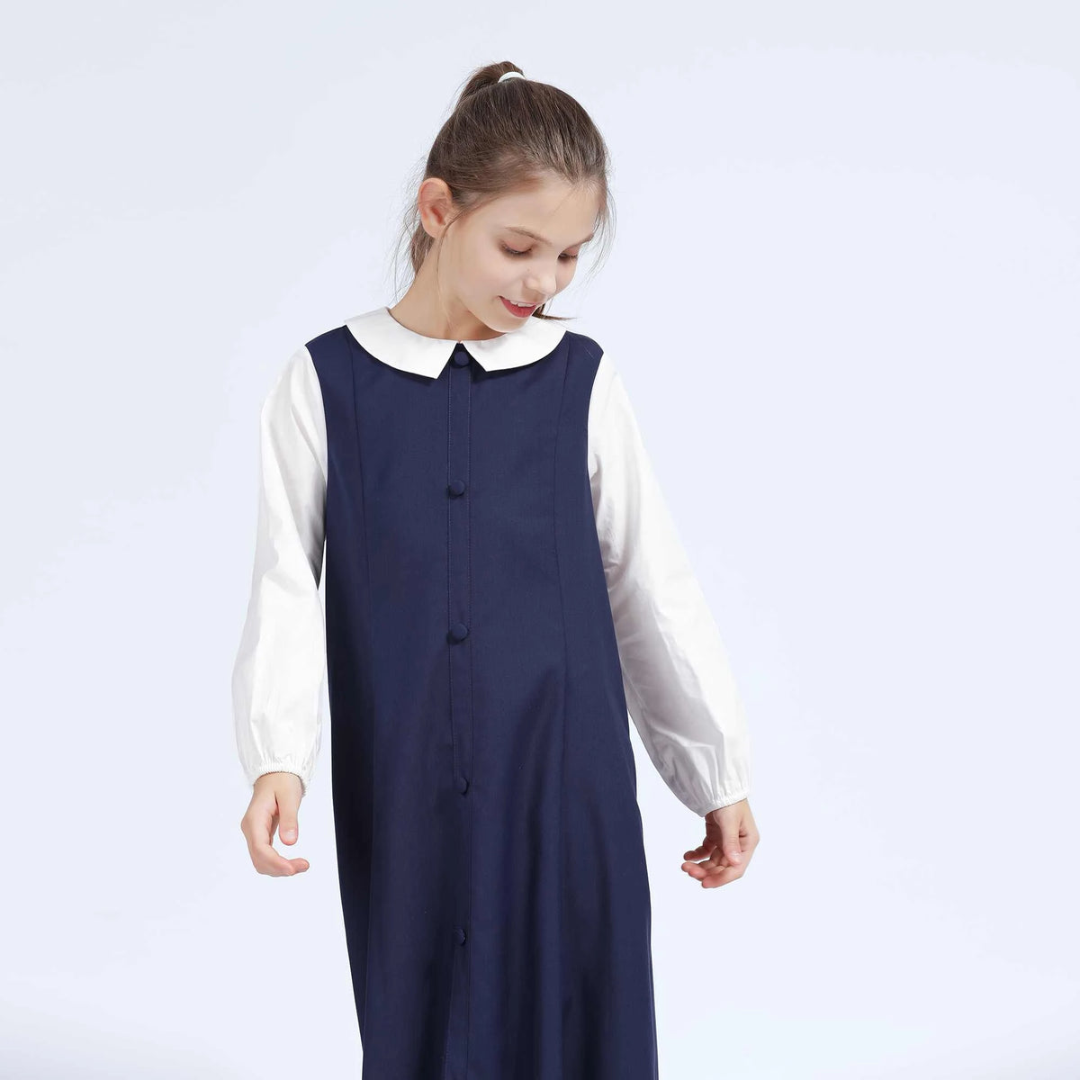 Color-Blocked Dress for Girls 52S | 13-14 Y Navy 52S | 13-14 Y,132,83,45, Image