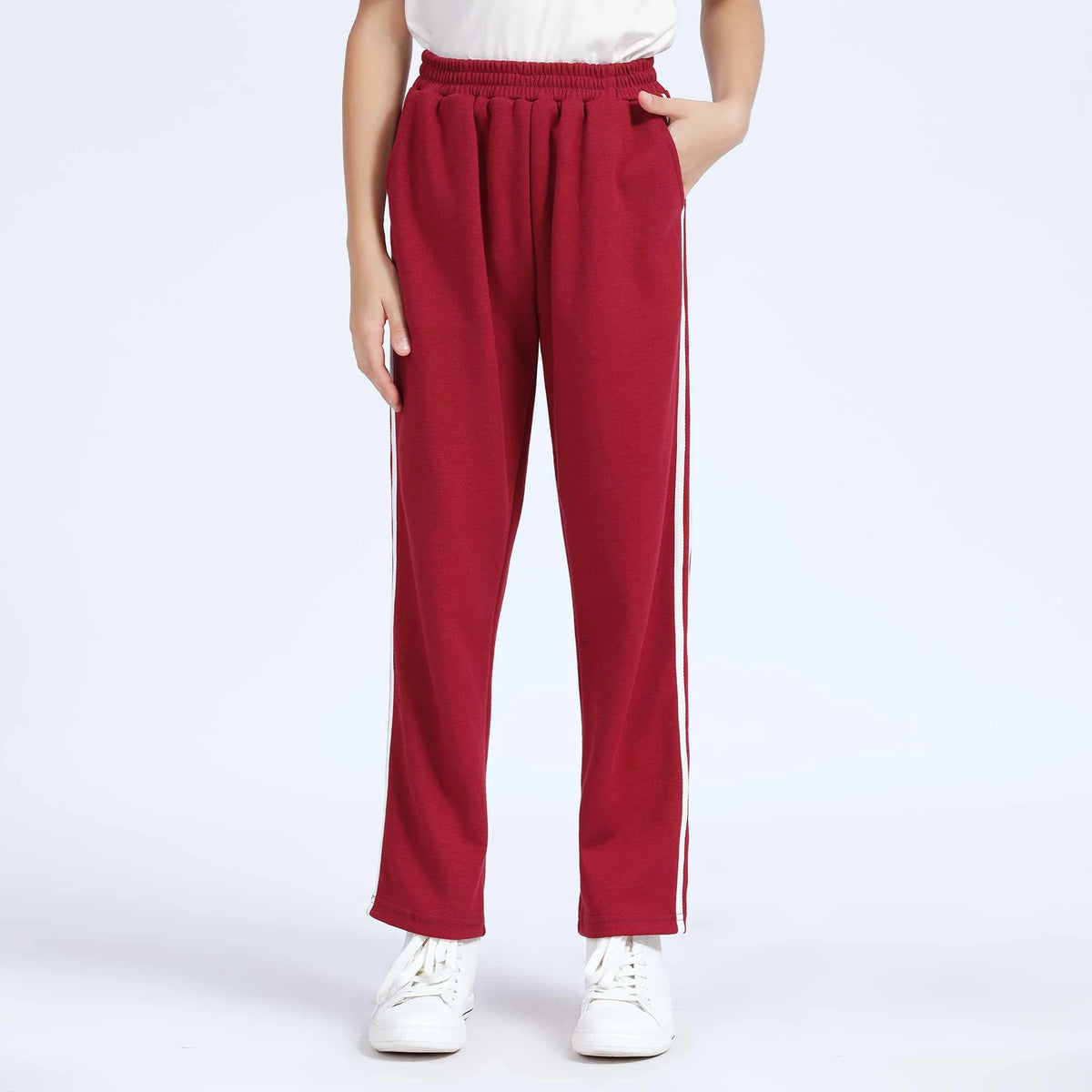 Embroidery Pants for Girls XS | 11-12 Y Maroon XS | 11-12 Y,75,52,51.8,87 Image