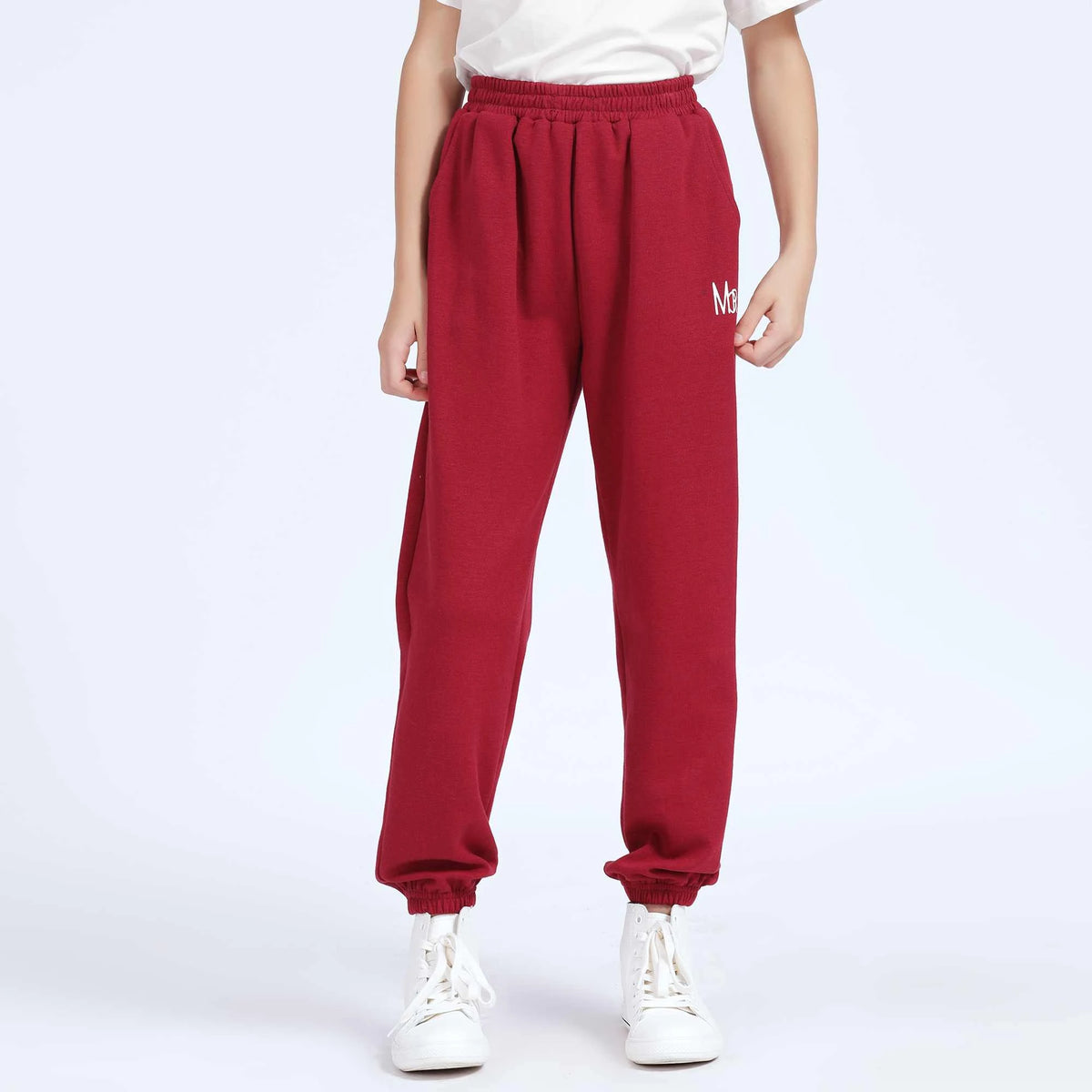 Printed Pants for Girls XS | 11-12 Y Maroon XS | 11-12 Y,75,52,51.8,87 Image