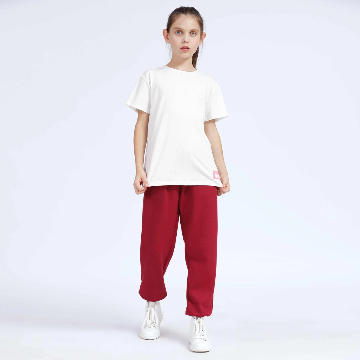 Printed Pants for Girls M | 13-14 Y Maroon M | 13-14 Y,87,56,57,97 Image