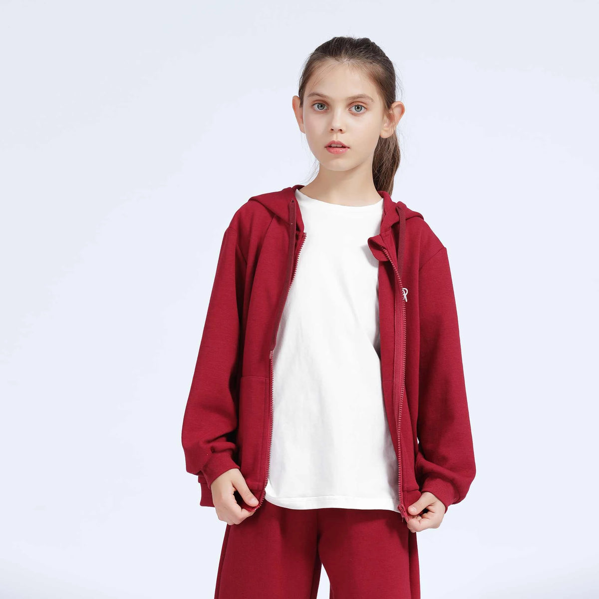 Printed Jacket for Girls XS | 11-12 Y Maroon XS | 11-12 Y,48,79,40.5, Image