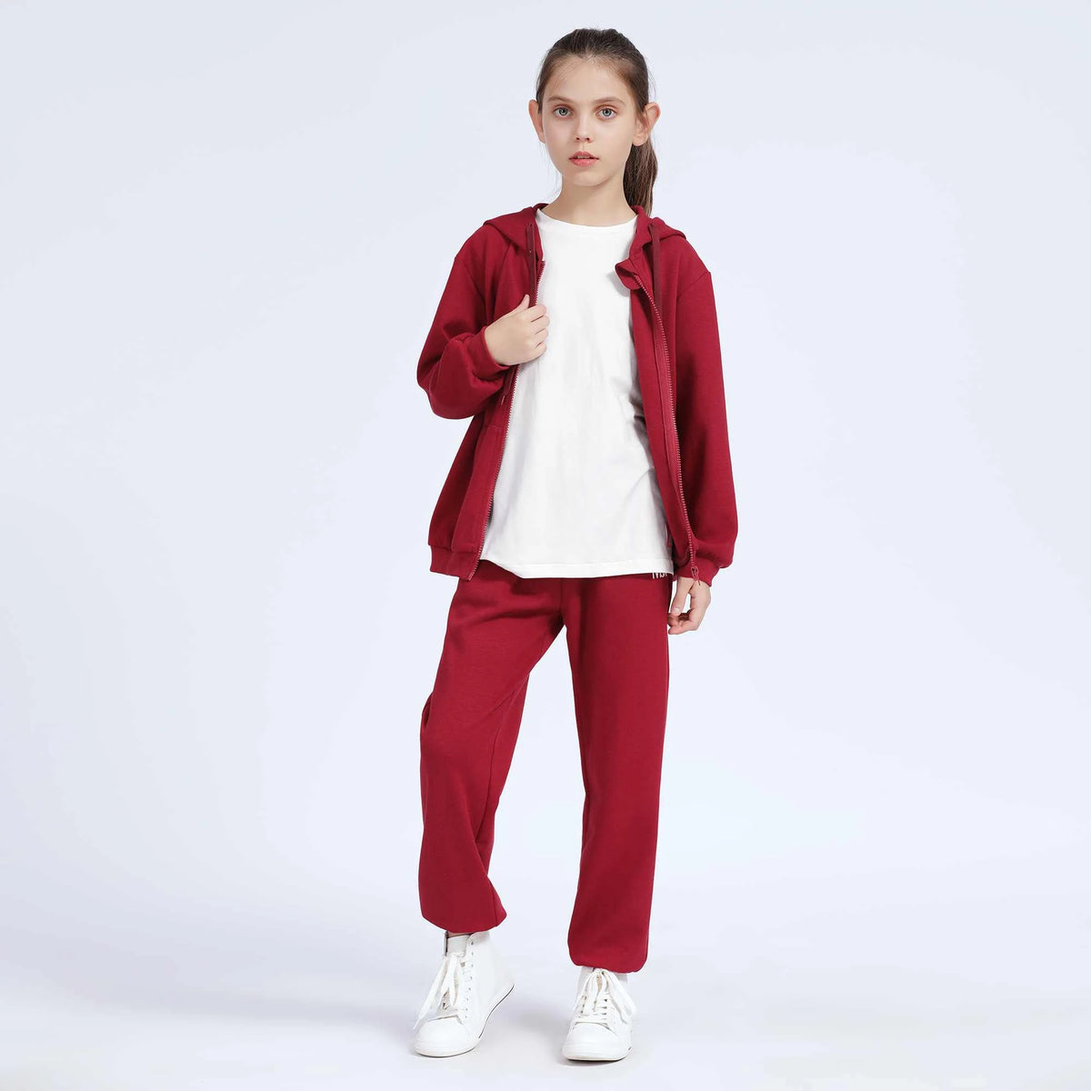 Printed Jacket for Girls M | 13-14 Y Maroon M | 13-14 Y,56,89,47.5, Image