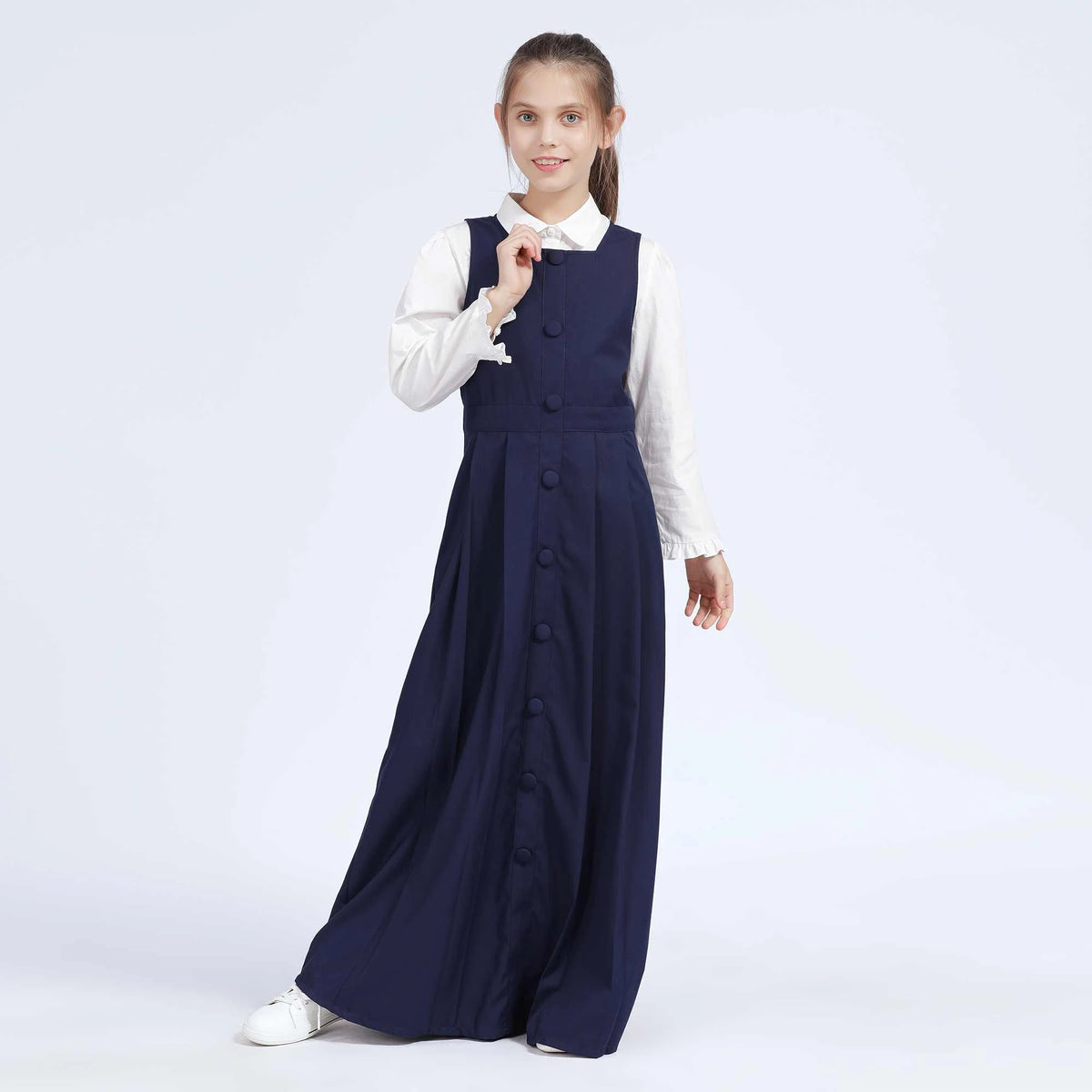 Plain Dress for Girls 52M | 13-14 Y Navy 52M | 13-14 Y,132,82,,75 Image