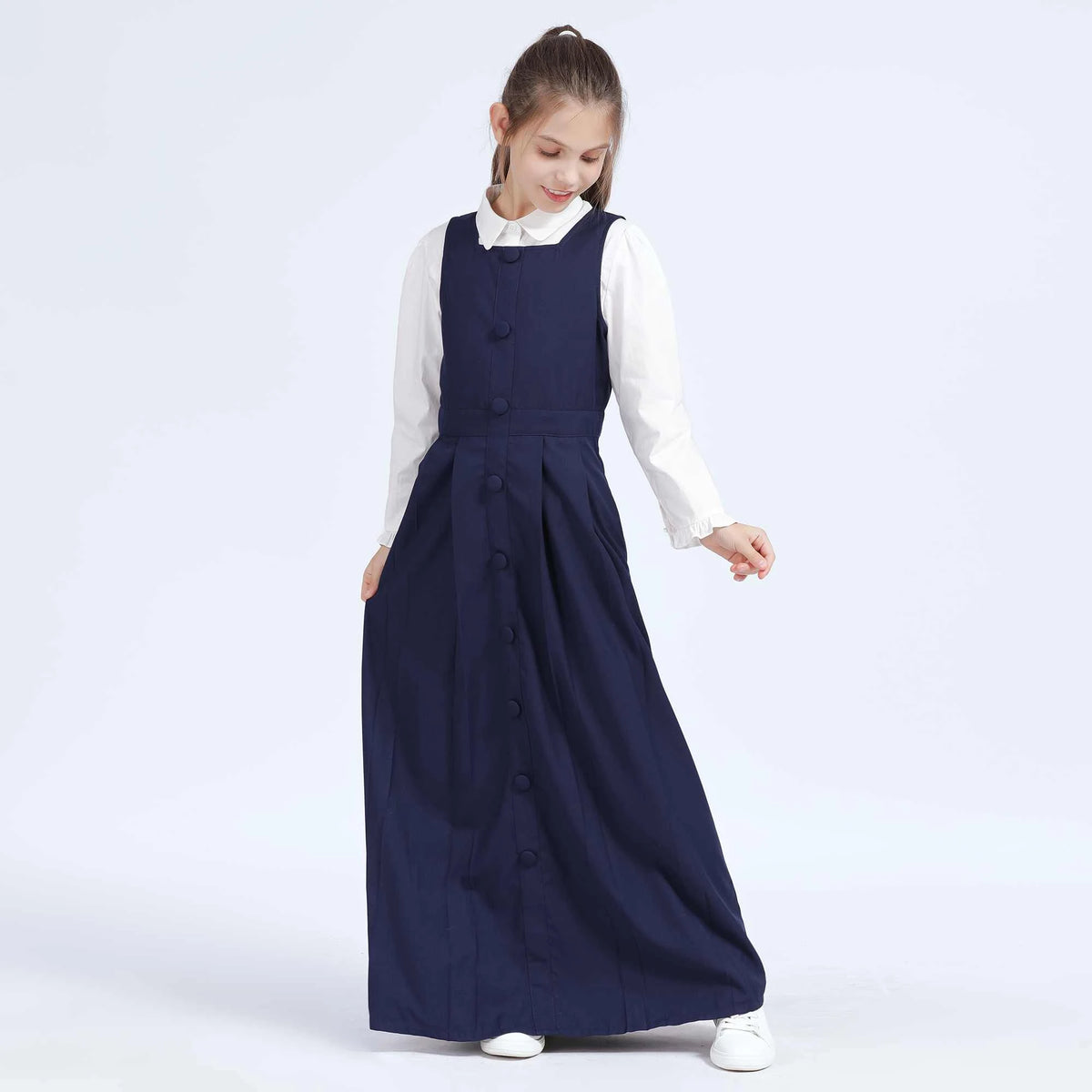 Plain Dress for Girls 52S | 13-14 Y Navy 52S | 13-14 Y,132,78,,72 Image