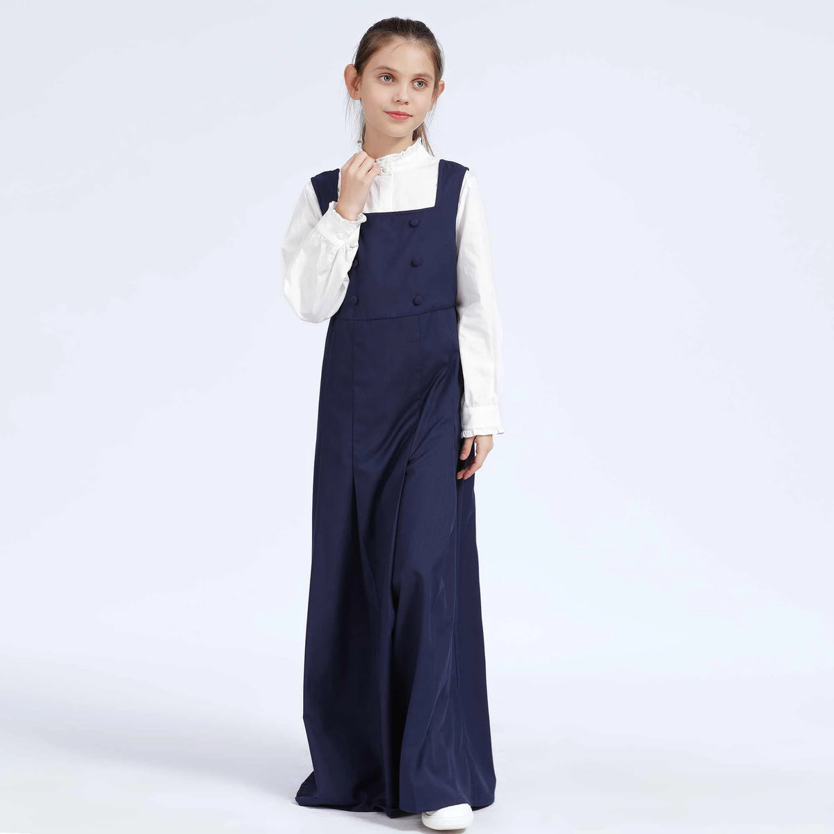 Plain Dress for Girls 52XL | 13-14 Y Navy 52XL | 13-14 Y,132,92,,85 Image