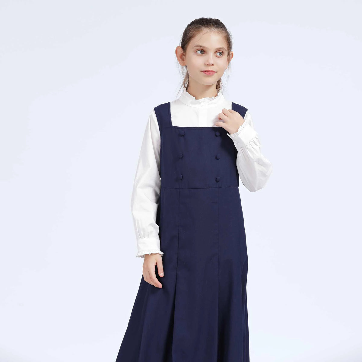 Plain Dress for Girls 52S | 13-14 Y Navy 52S | 13-14 Y,132,80,,76 Image