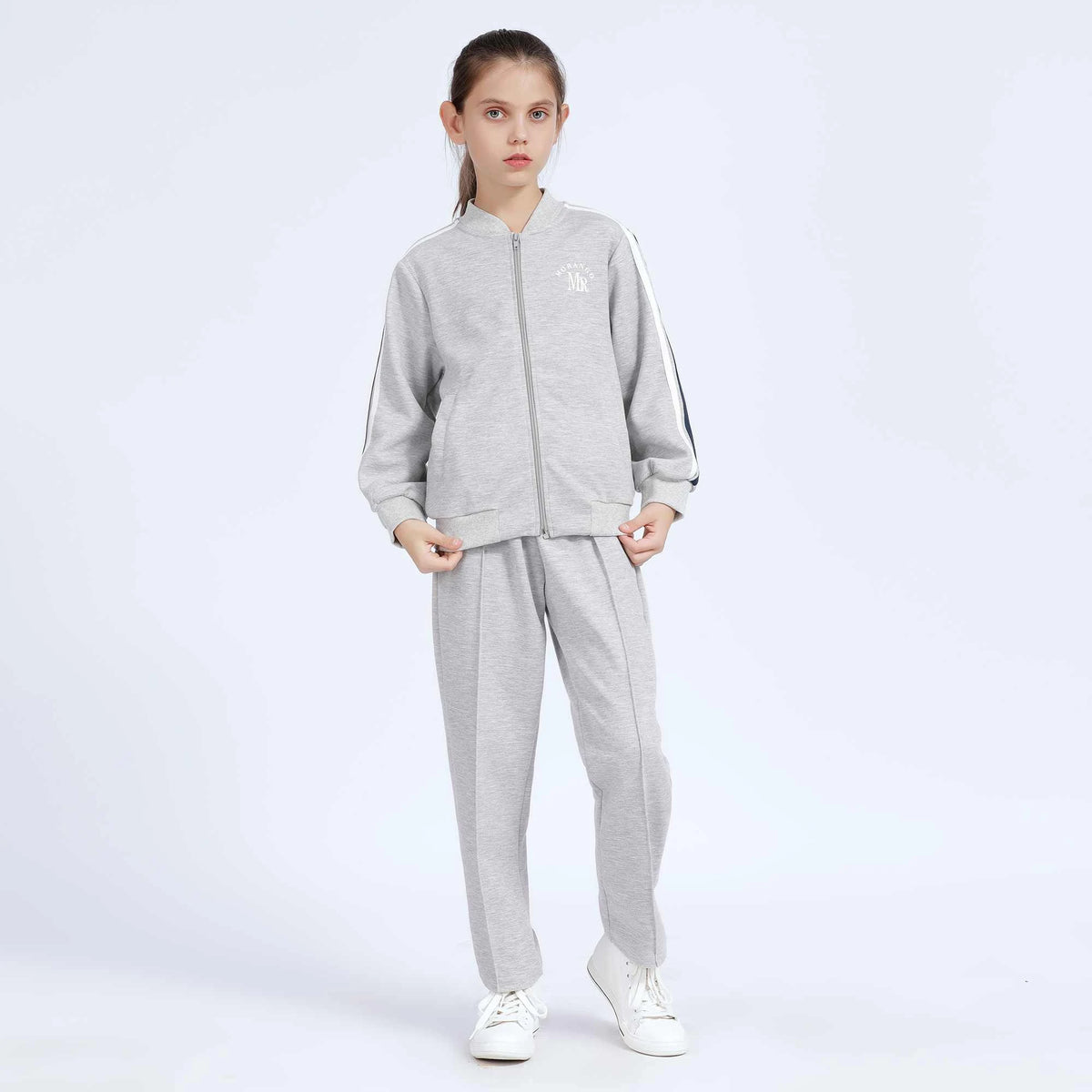 Solid Pants for Girls XL | 16-17 Y Gray XL | 16-17 Y,99,60,62.2,107 Image