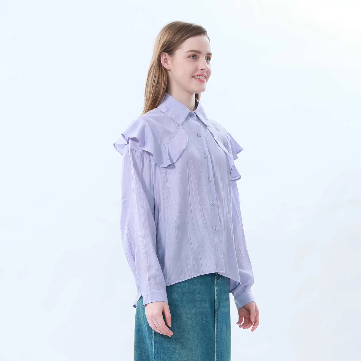 plain classic shirt for women image