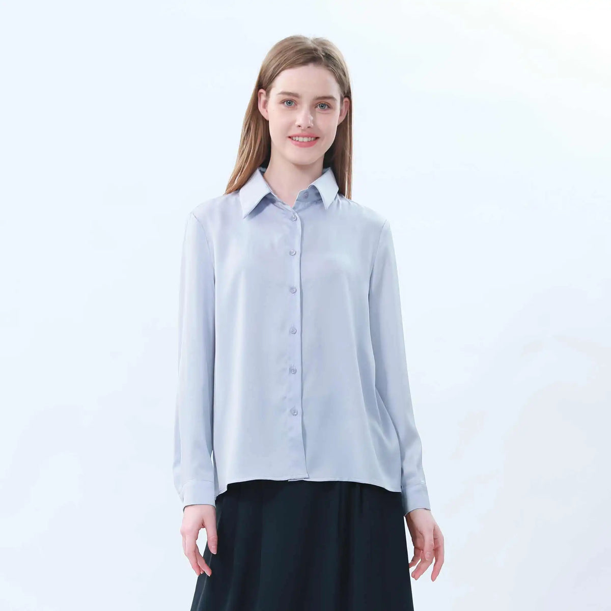 plain classic shirt for women image