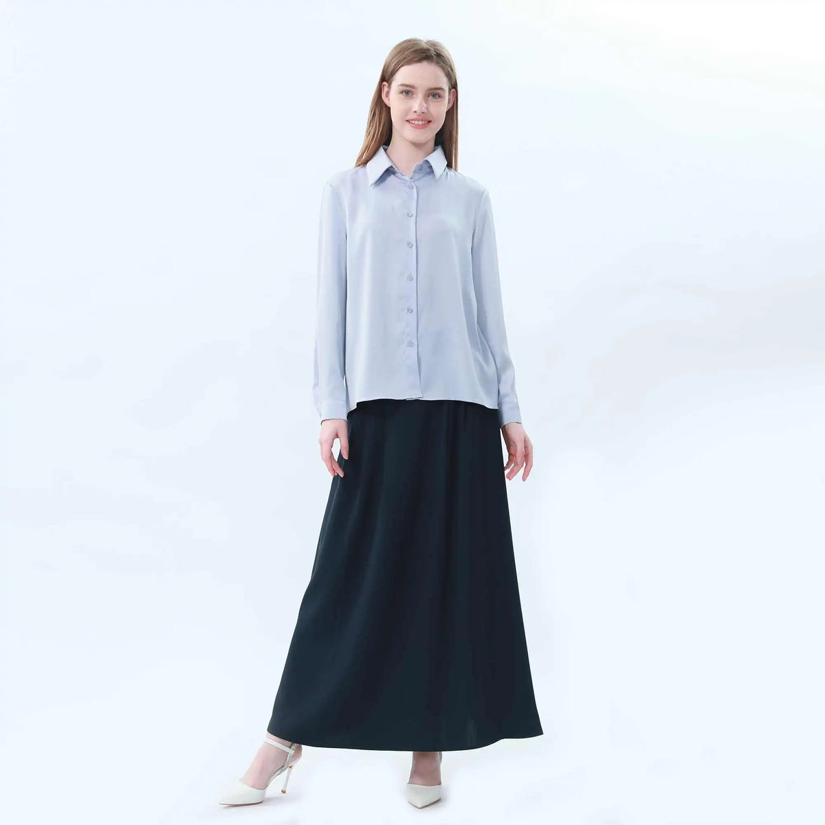 plain classic shirt for women image