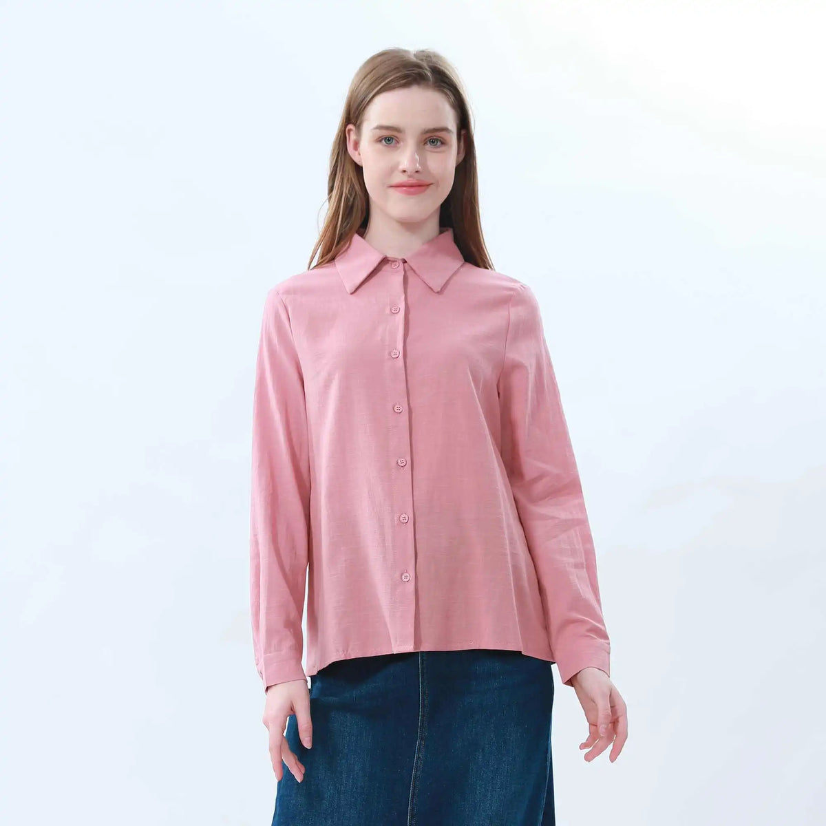 plain classic shirt for women image