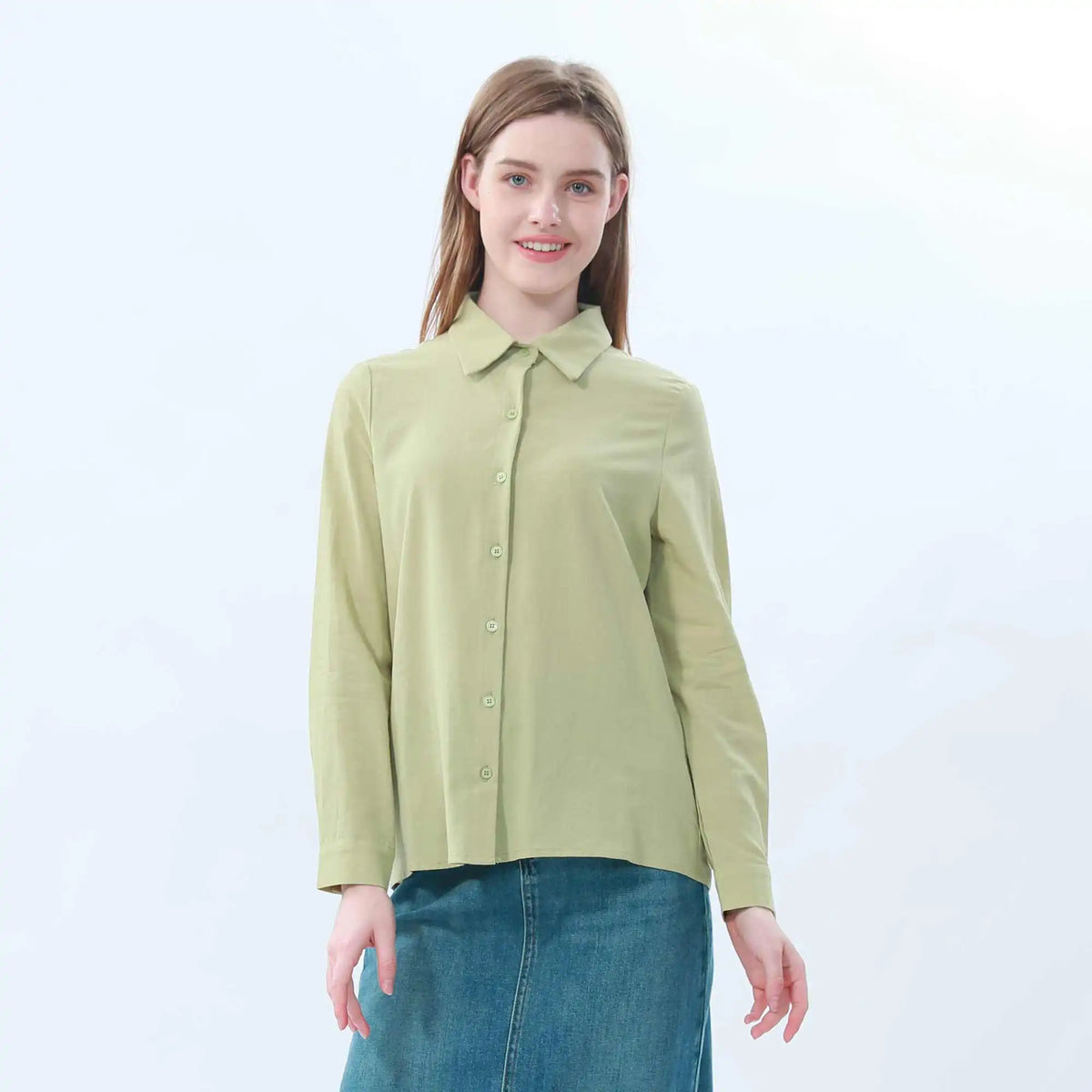 plain classic shirt for women image