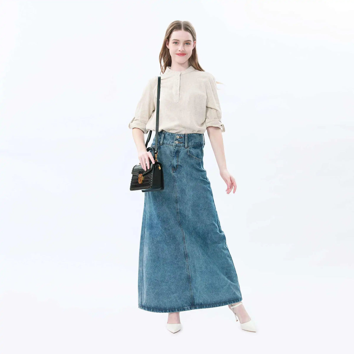 baggy classic skirt for women image