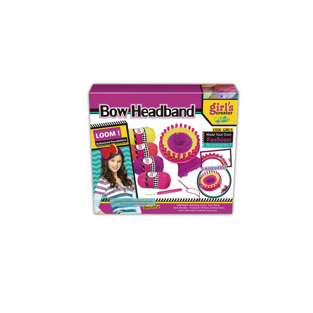 Head Flower Knitting for Girls Image