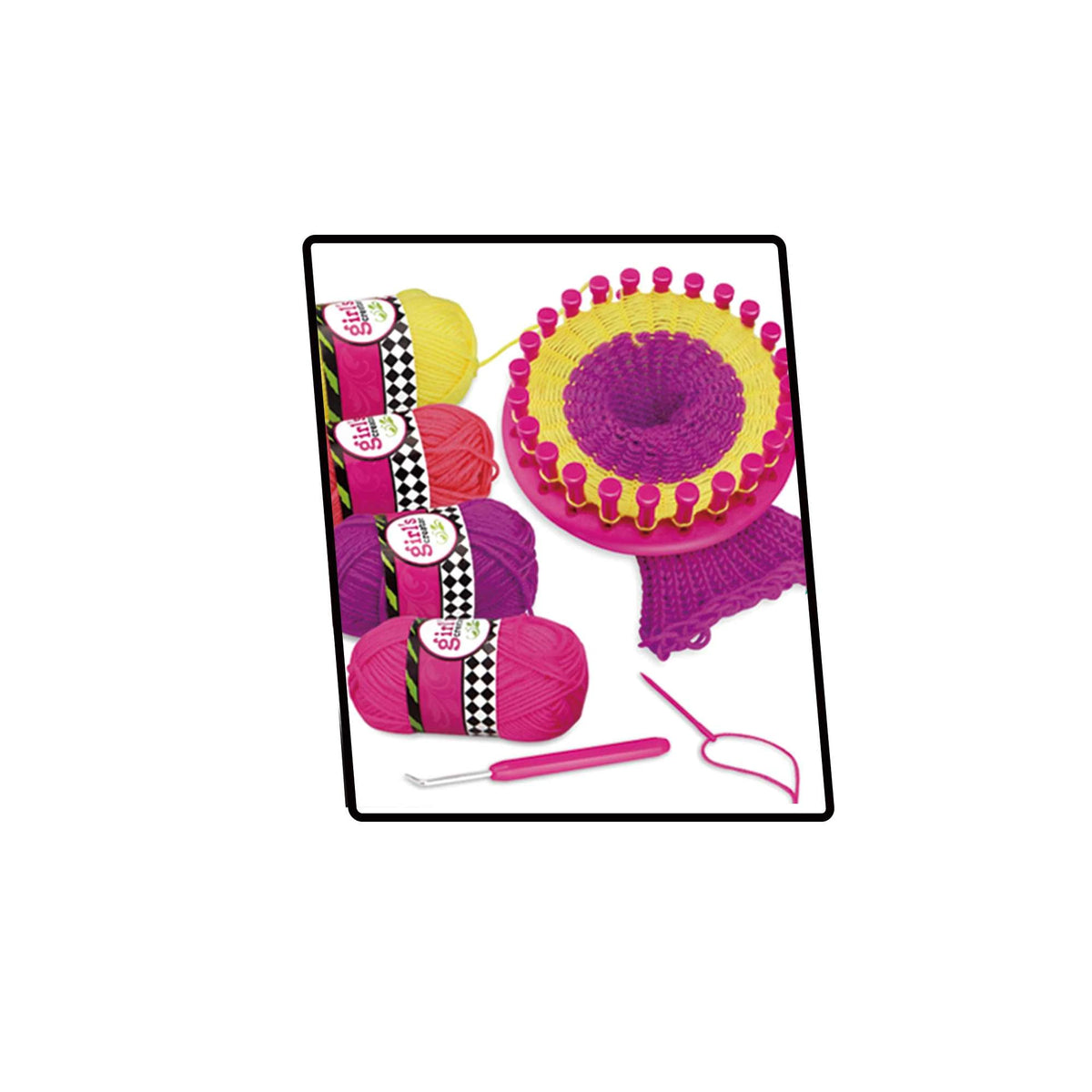 Head Flower Knitting for Girls Image