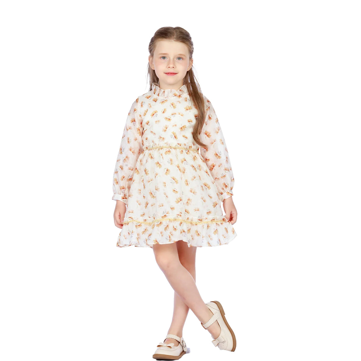 Floral Classic Dress for Girls Image