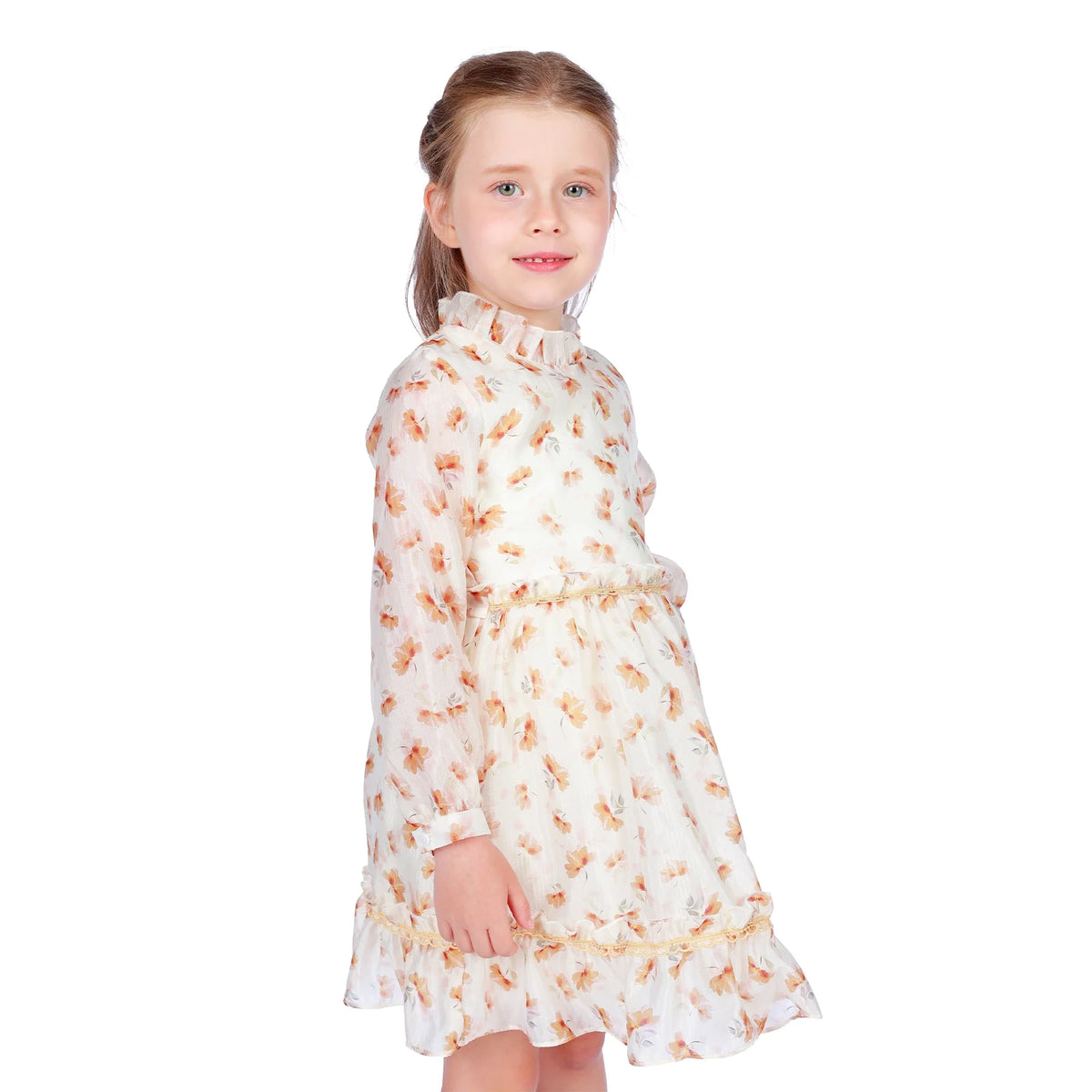 Floral Classic Dress for Girls Image