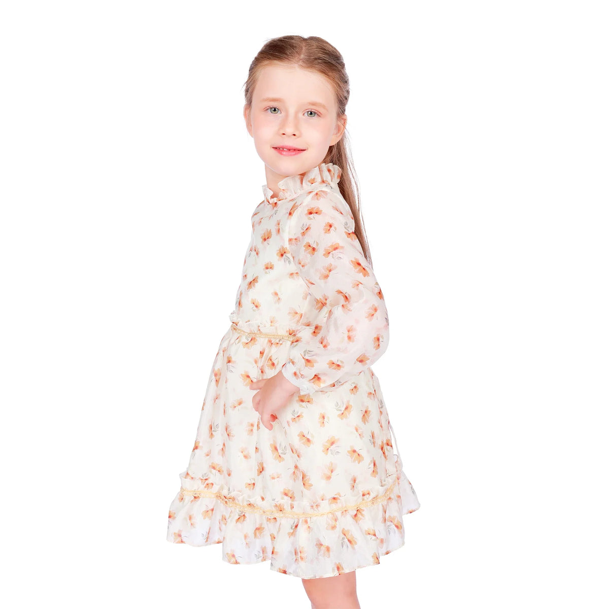 Floral Classic Dress for Girls Image