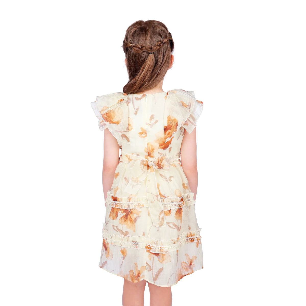 Floral Classic Dress for Girls Image