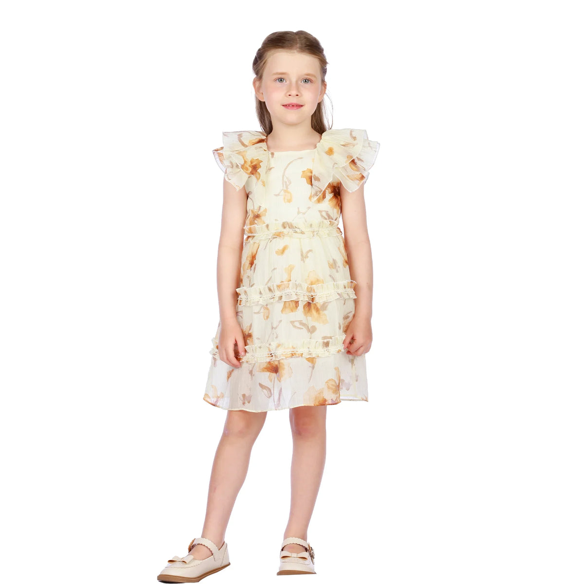 Floral Classic Dress for Girls Image