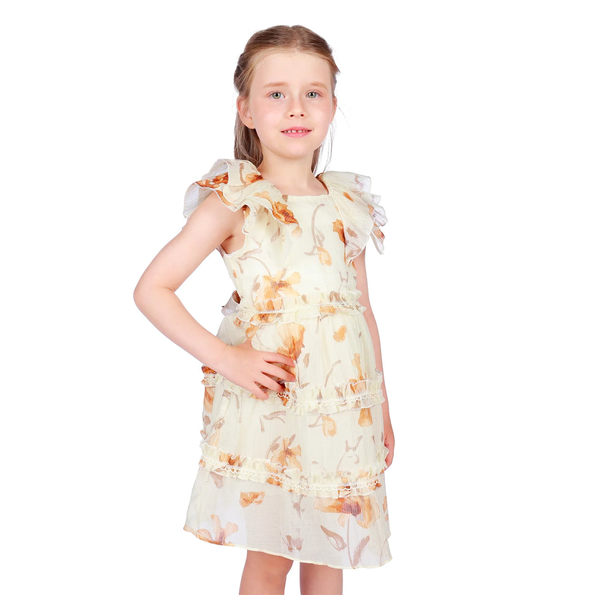 Floral Classic Dress for Girls Image