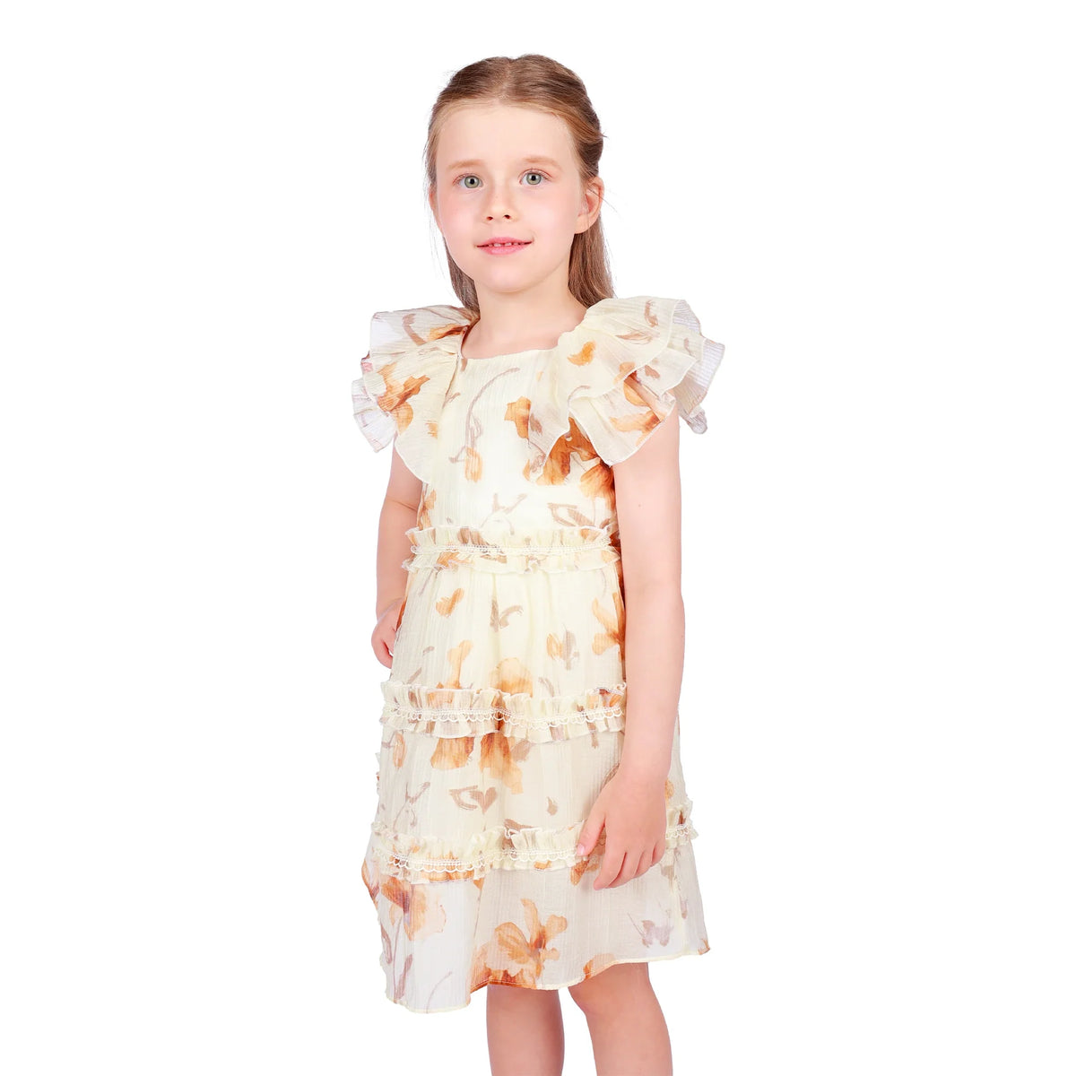 Floral Classic Dress for Girls Image