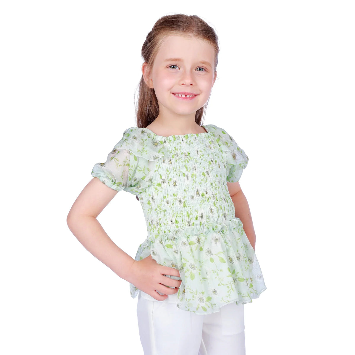 Floral Classic Blouse for Girls Image