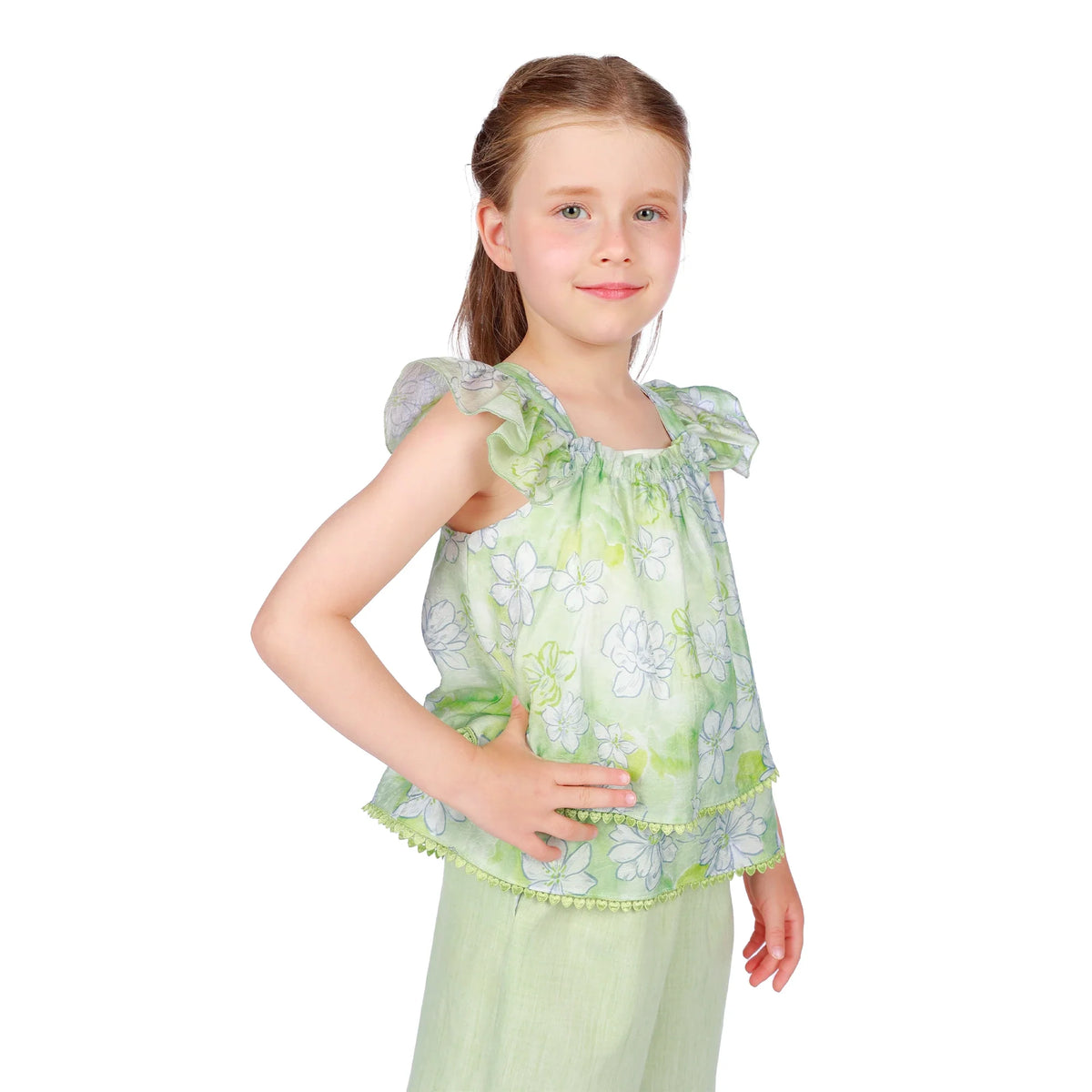 Floral Classic Blouse for Girls Image