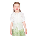 Off White Plain Classic Shirt for Girls Image