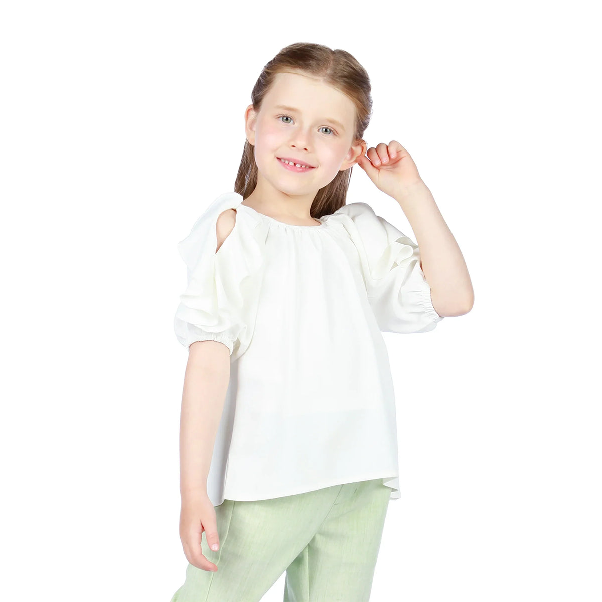 Plain Classic Blouse for Girls Image