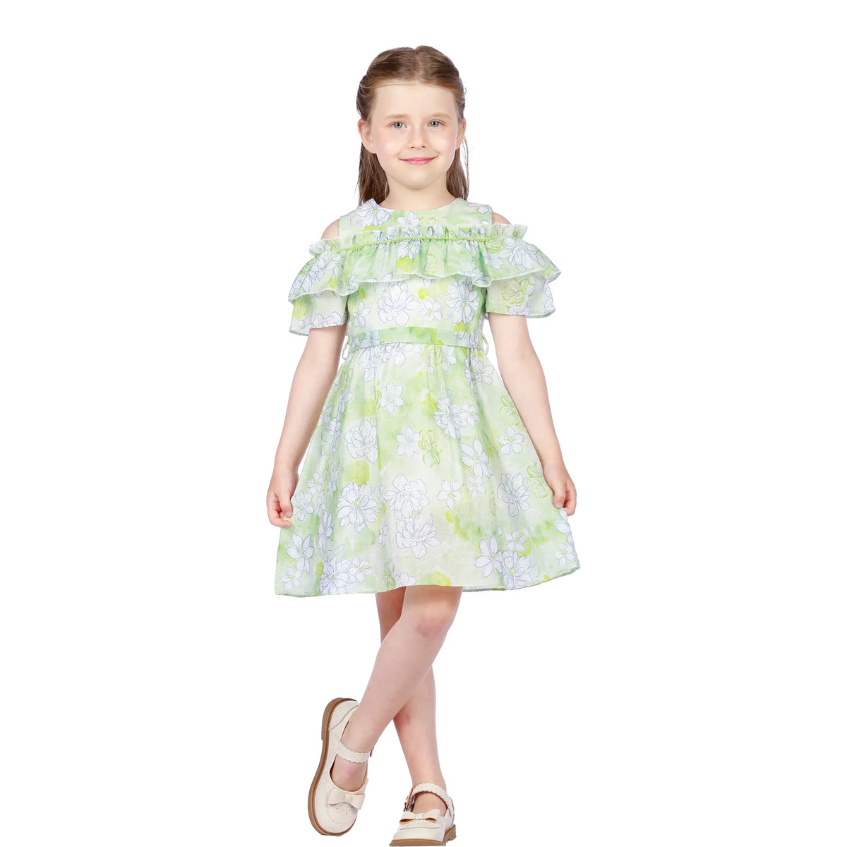 Floral Classic Dress for Girls Image