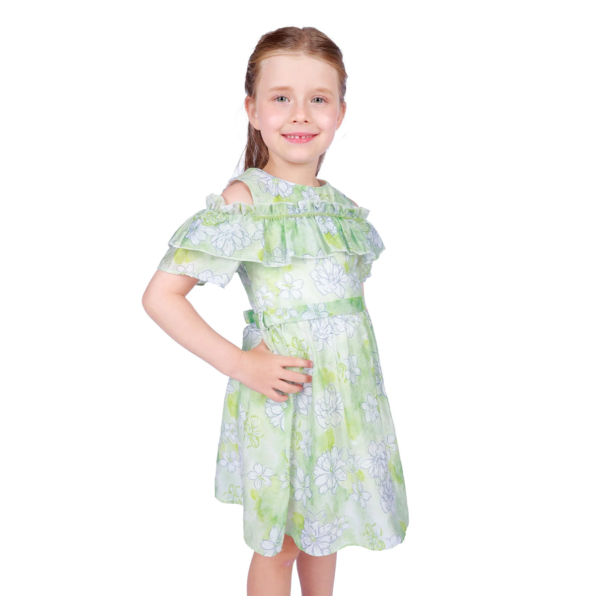 Floral Classic Dress for Girls Image