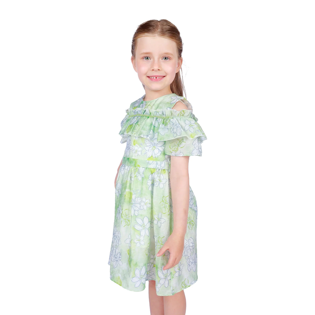 Floral Classic Dress for Girls Image