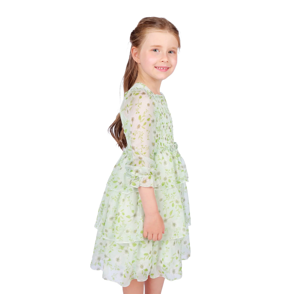 Floral Classic Dress for Girls Image