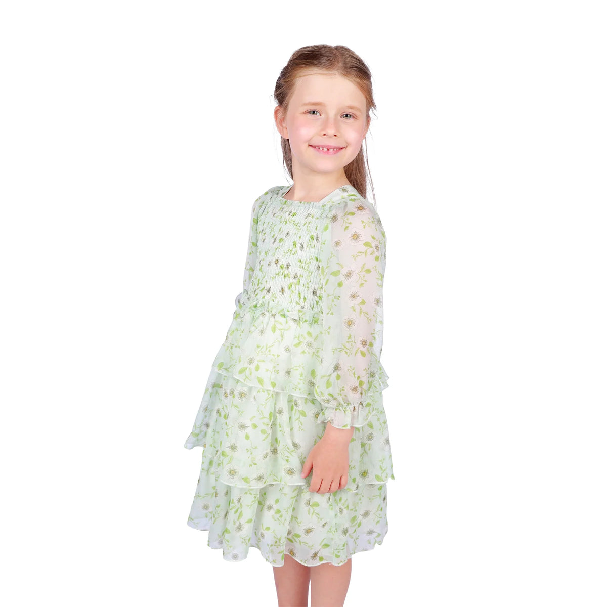 Floral Classic Dress for Girls Image